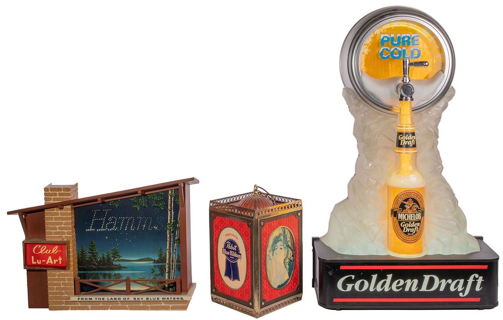 Lot 442: Pabst, Hamm's and Michelob Illuminated Advertising Assortment