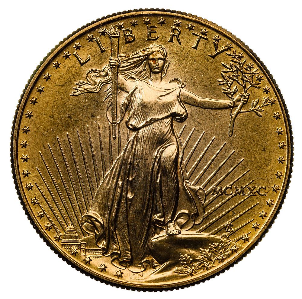 Lot 172: 1990 St Gaudens Gold Coin Ex-Jewelry