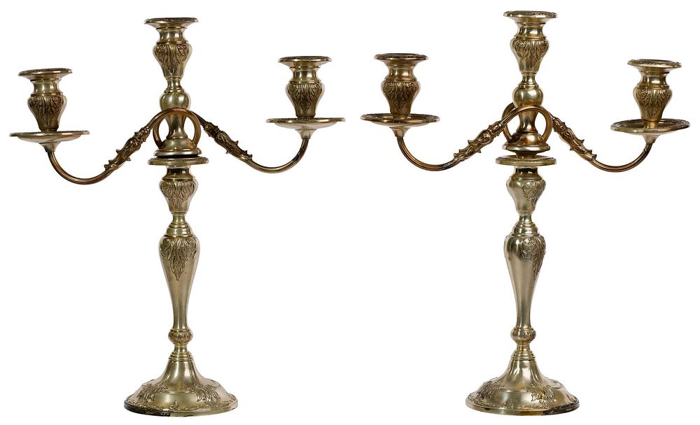 Lot 184: Frank M Whiting & Co Sterling Silver Candelabra