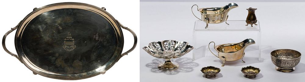 Lot 185: Samuel Hennell Sterling Silver Serving Tray