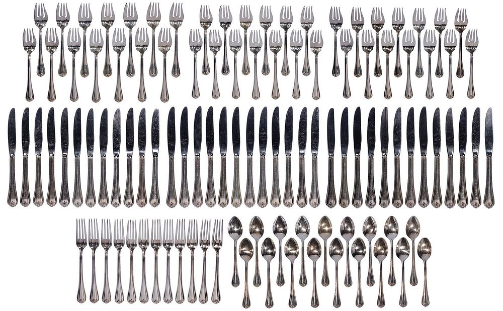 Lot 190: Reed & Barton 'Woodwind' Sterling Silver Flatware Service