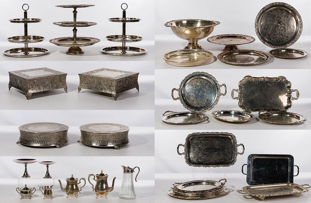 Lot 233: Silverplate Hollowware Assortment
