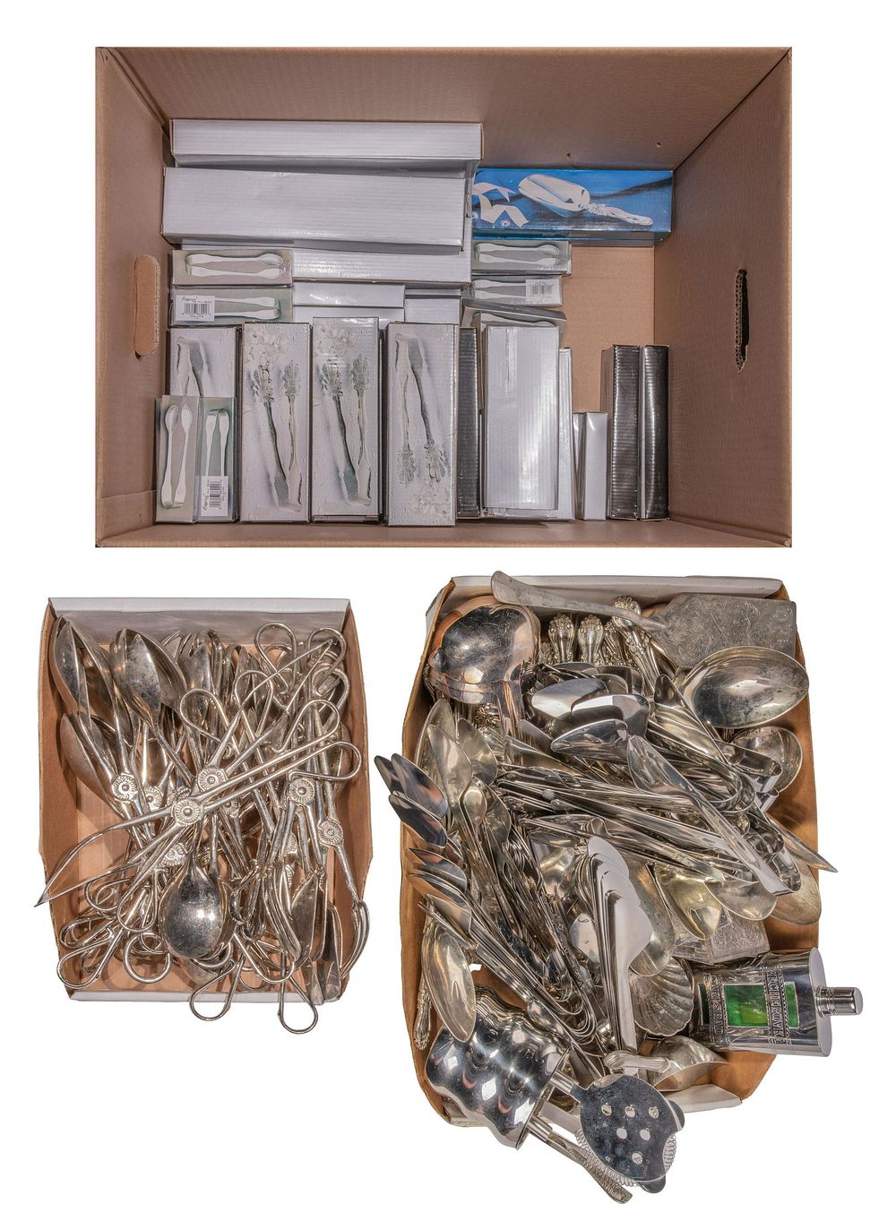 Lot 237: Silverplate and Stainless Flatware Assortment