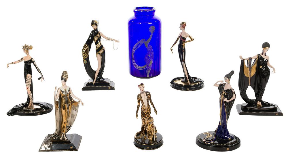 Lot 259: Franklin Mint Erte Figurine Assortment