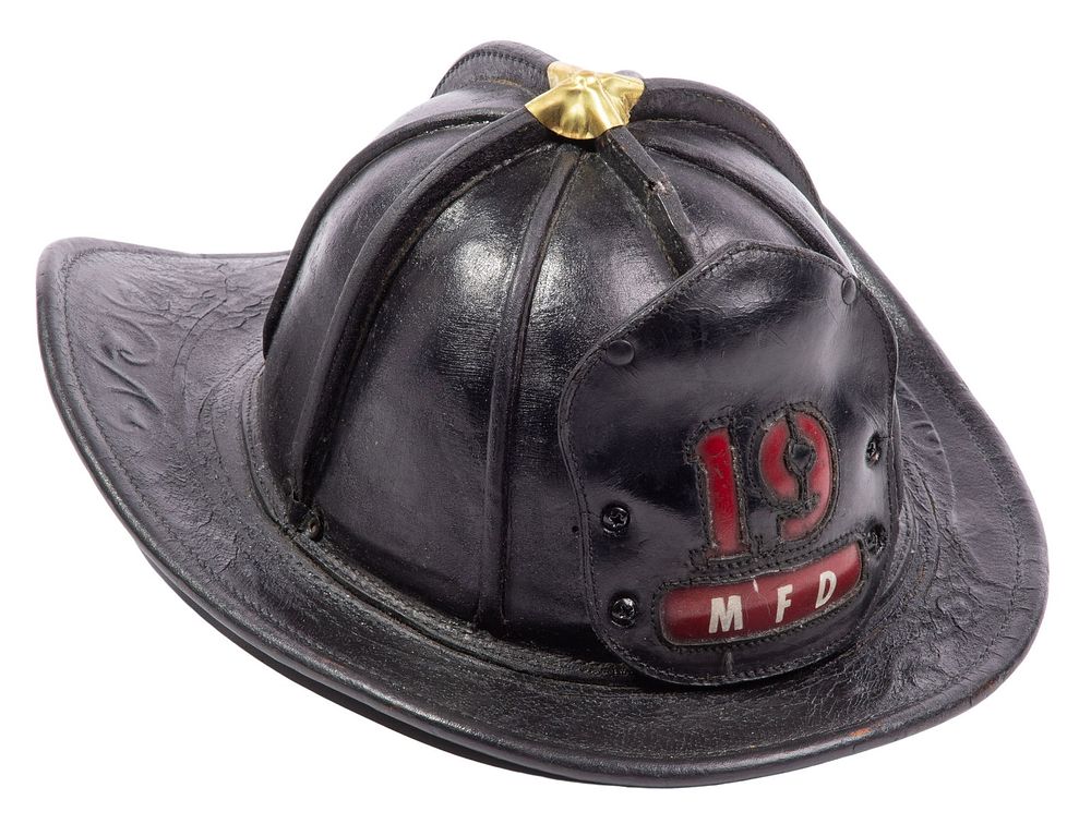 Lot 264: Cairns & Brother Leather Fire Helmet