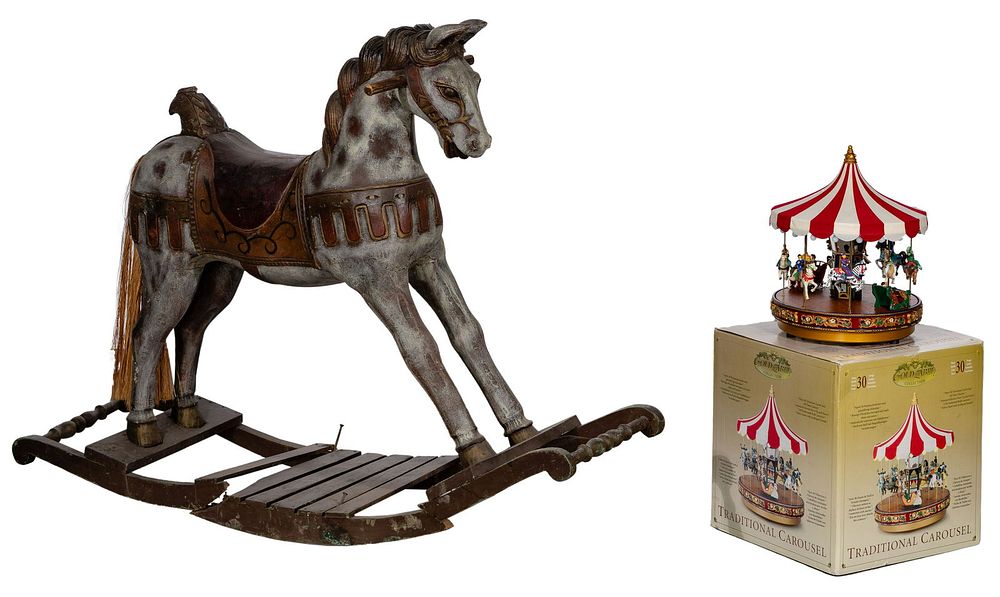 Lot 265: Carved Wood Rocking Horse
