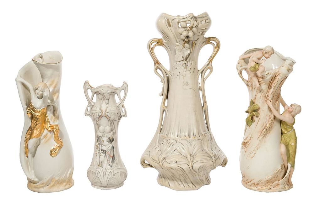 Lot 310: Royal Dux Bohemian Vase Assortment