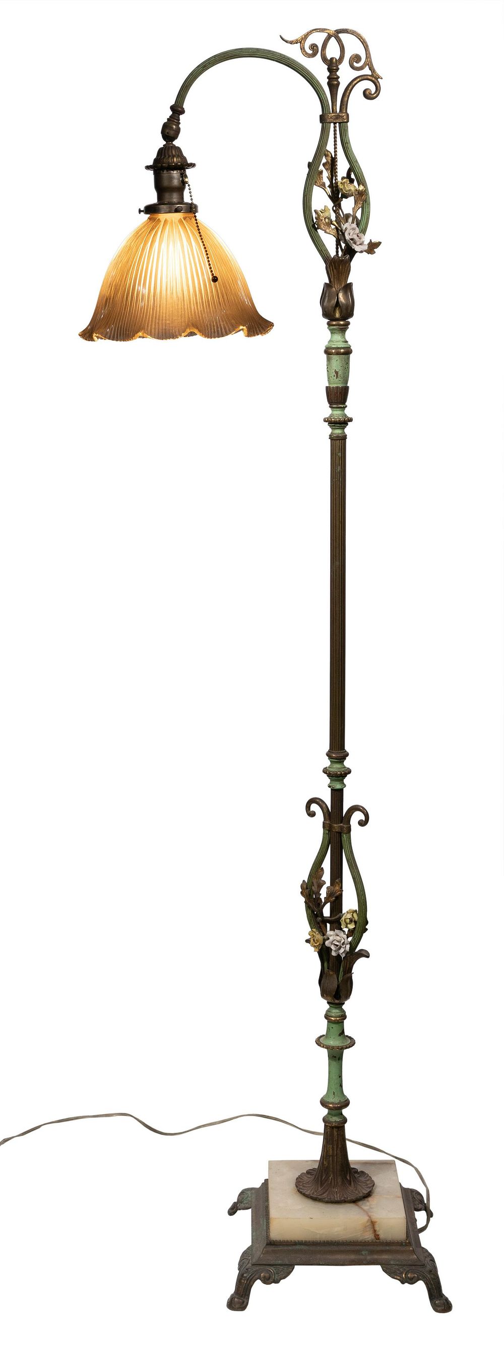 Lot 322: Art Nouveau Style Floor Lamp