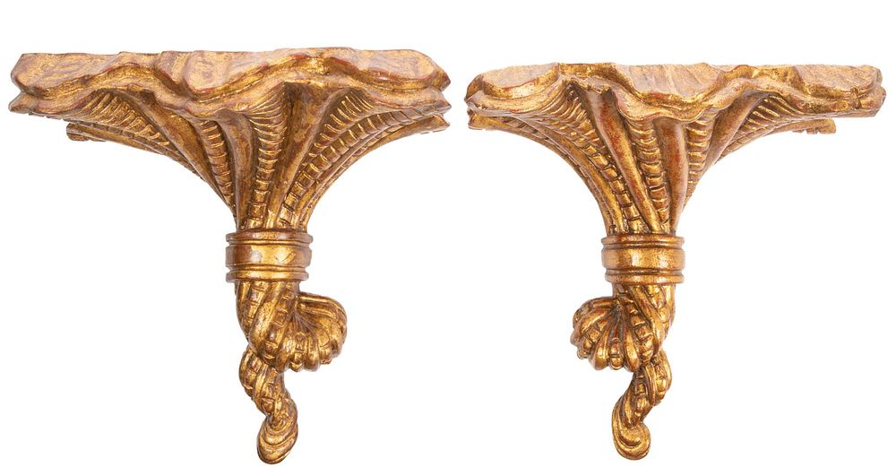Lot 342: Gilt Wood Brackets