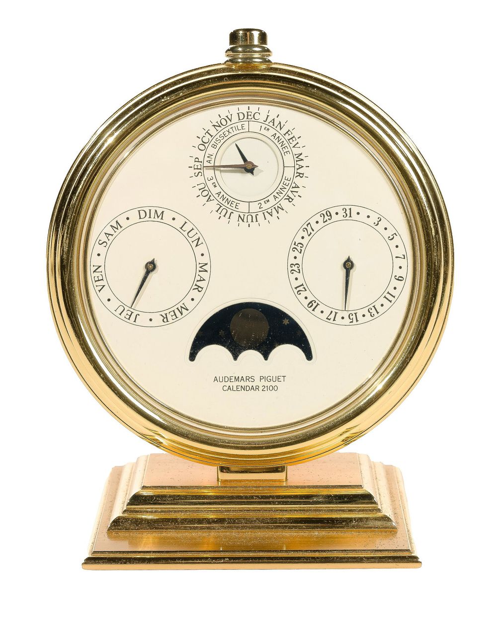 Lot 365: Audemars Piguet French Gilt Brass Perpetual Desk Calendar 2100