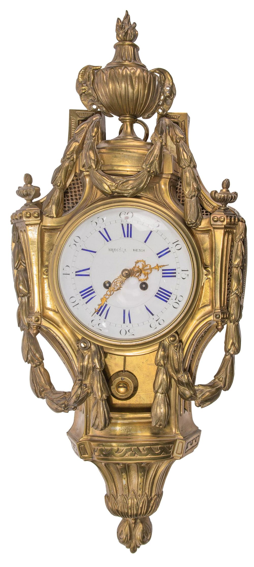 Lot 373: Bregere Denis French Ormolu Wall Clock