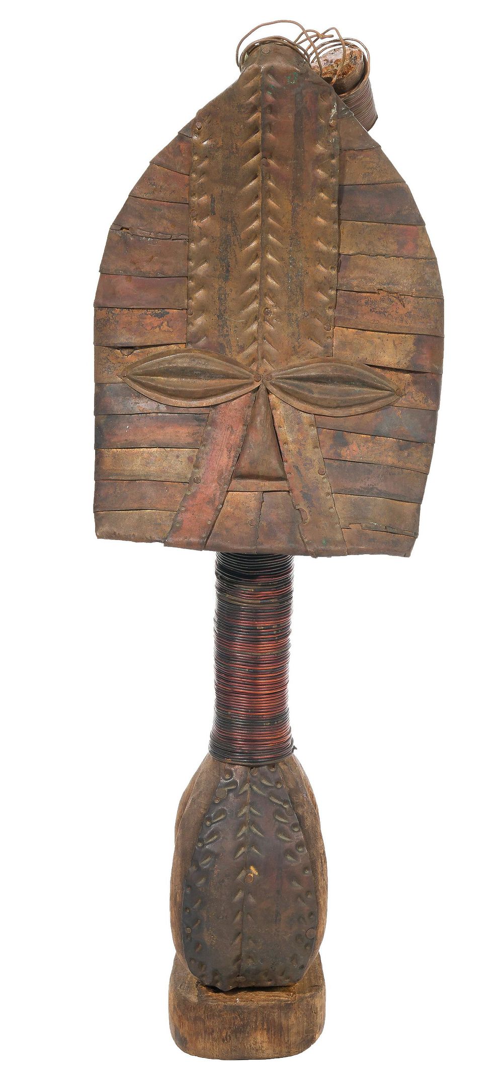 Lot 377: African Kota Metal and Wood Reliquary Figure