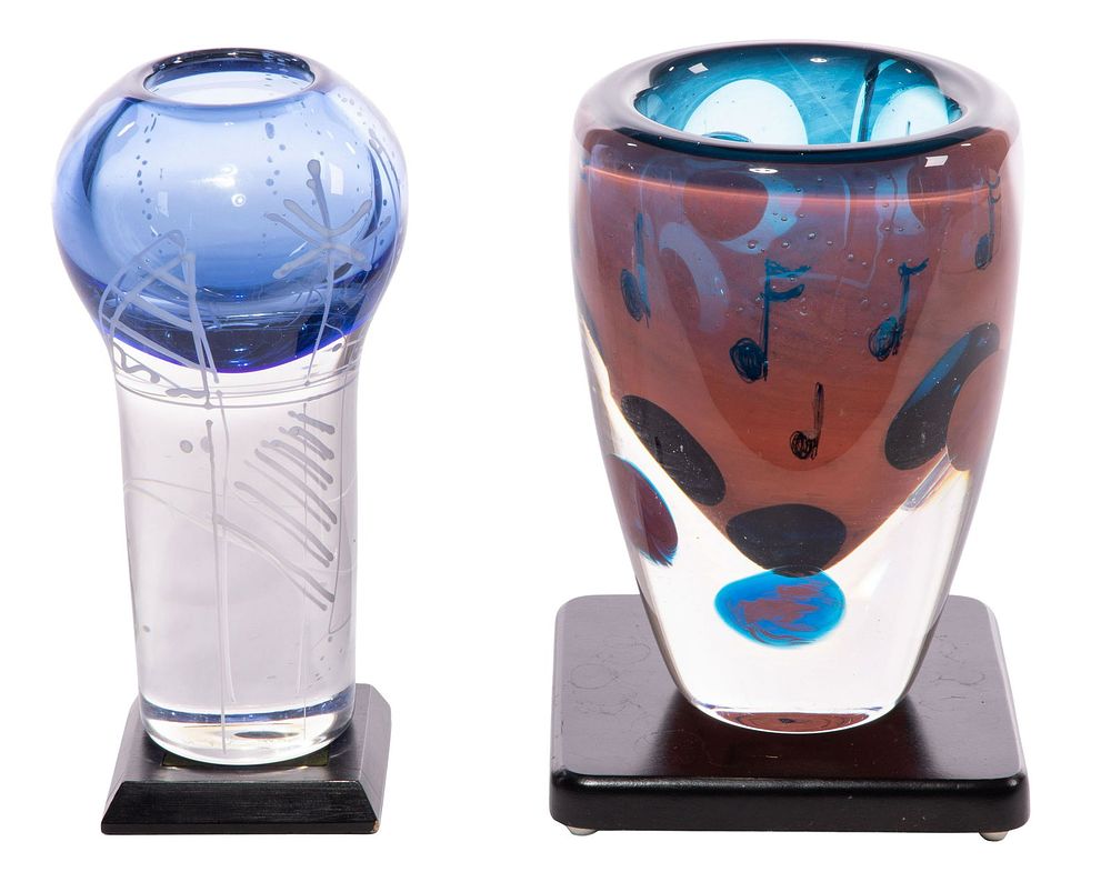 Lot 391: Mark J. Sudduth (American, 20th Century) Art Glass Vases