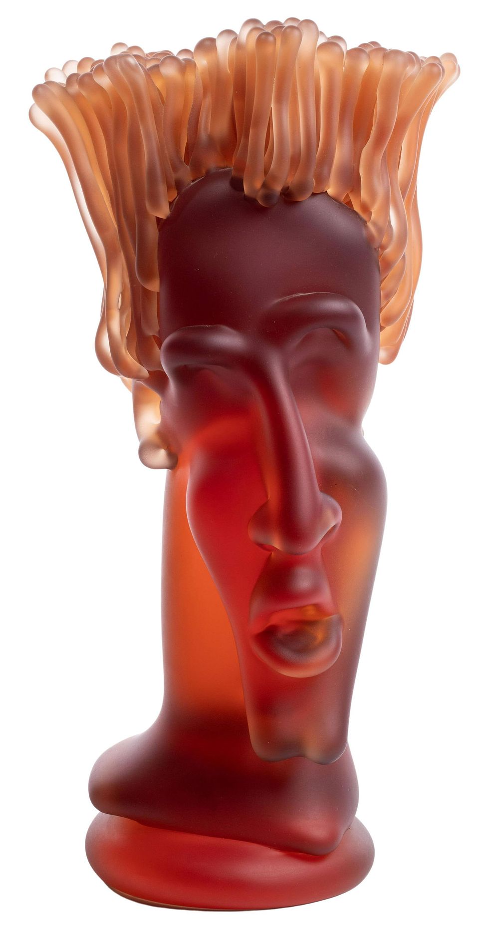 Lot 392: Richard Jolley (American, b.1952) 'Puddy' Art Glass Bust