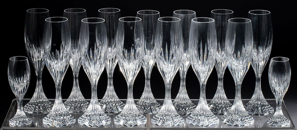 Lot 393: Baccarat 'Messena' Champagne Flutes