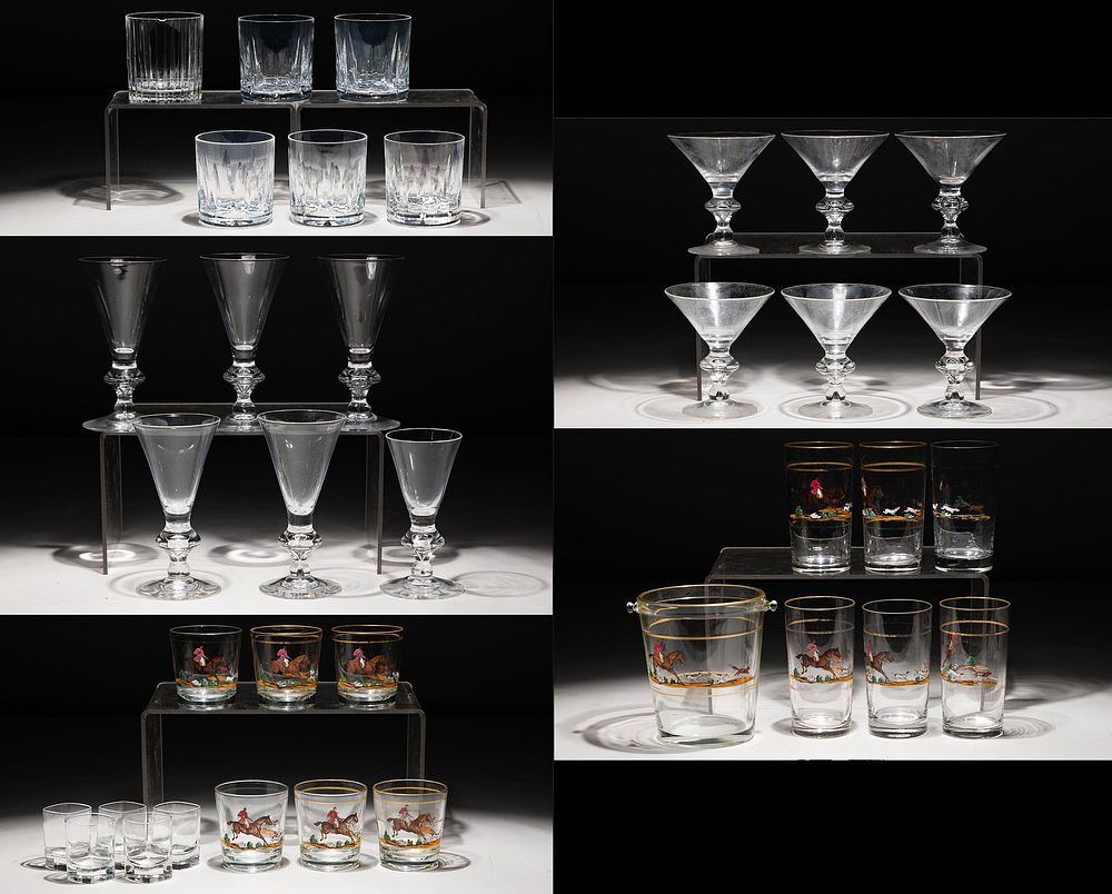 Lot 404: Steuben 'Teardrop' Crystal Assortment