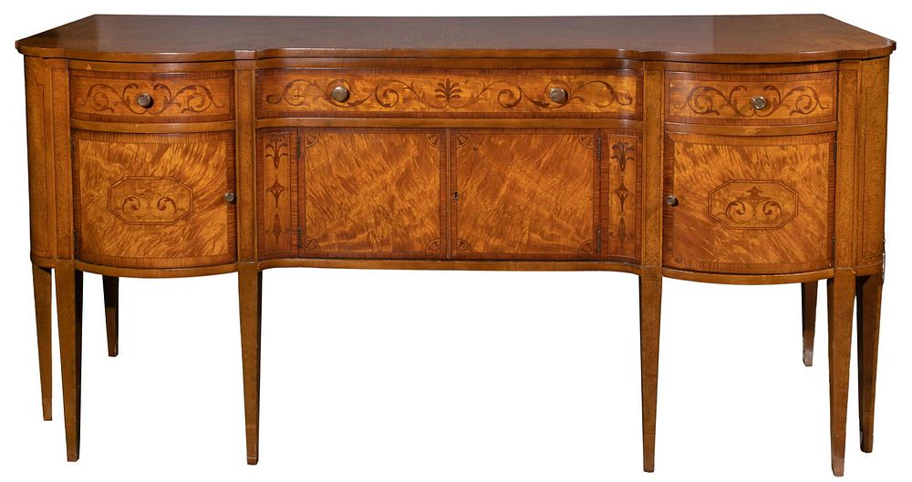 Lot 427: Walnut Inlay Sideboard