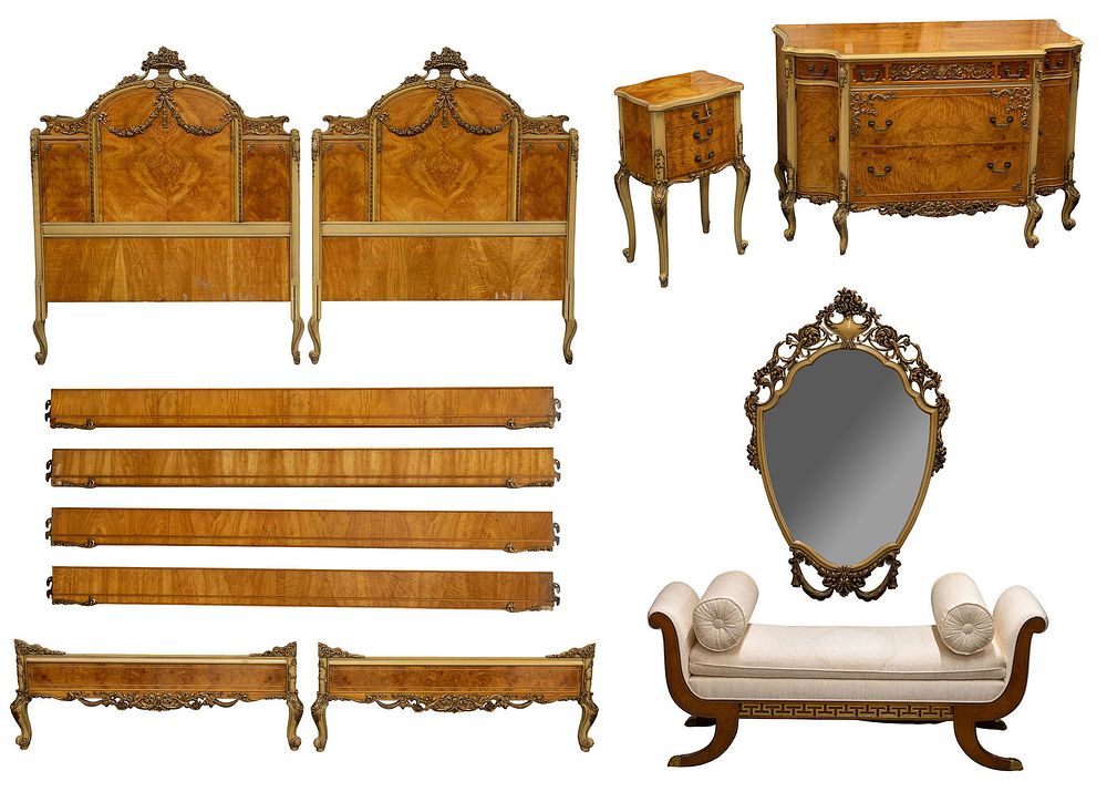 Lot 432: Italian Provincial Bedroom Suite