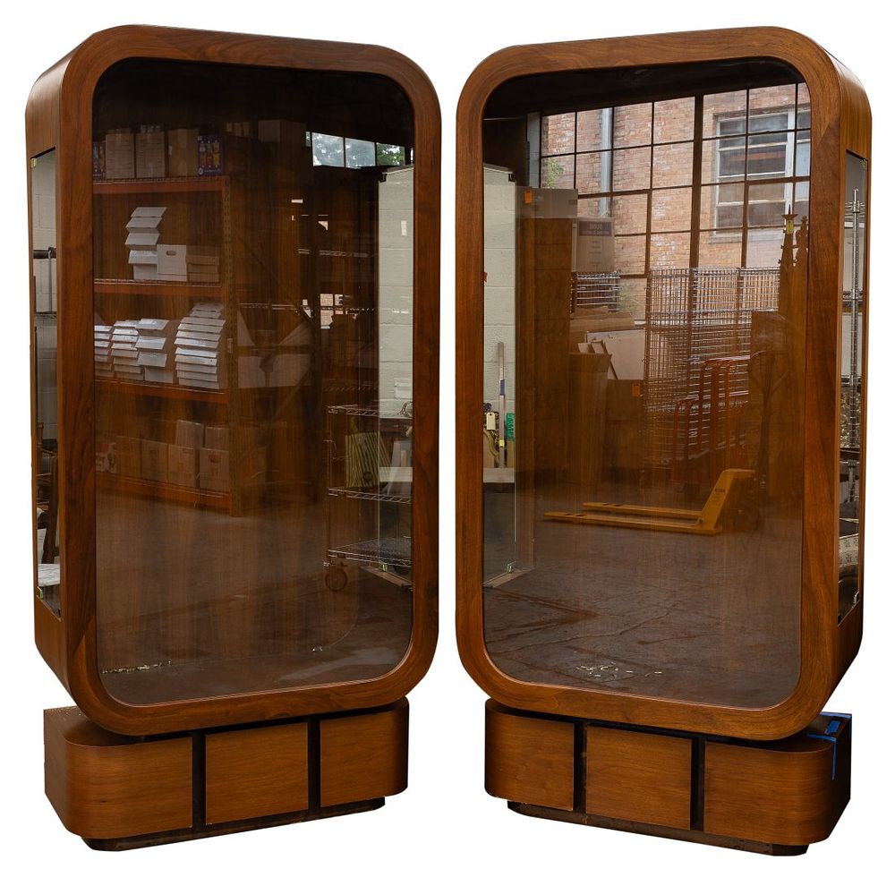 Lot 438: Wood and Glass Display Cabinets
