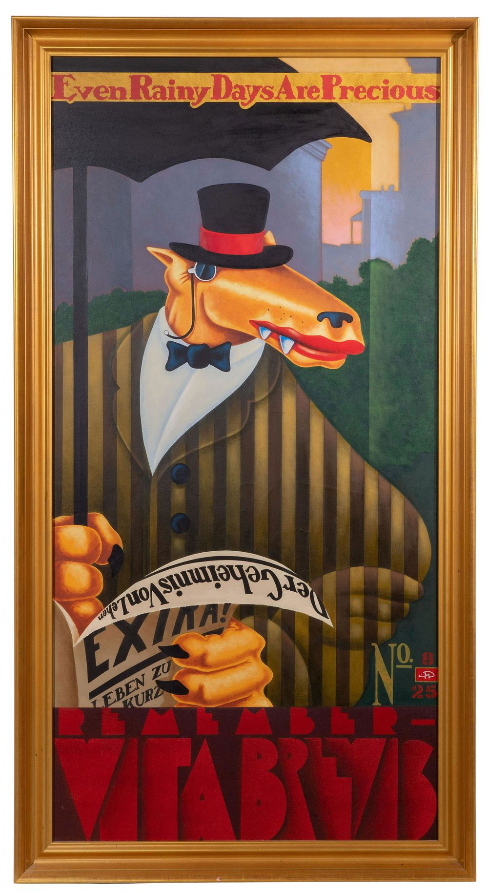 Lot 451: Markus Pierson (American, b.1961) 'Vita Brevis' Hand-Embellished Serigraph