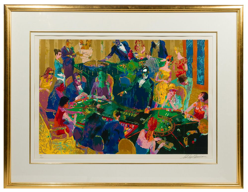 Lot 452: Leroy Neiman (American, 1912-2012) 'Desert Inn Baccarat' Serigraph