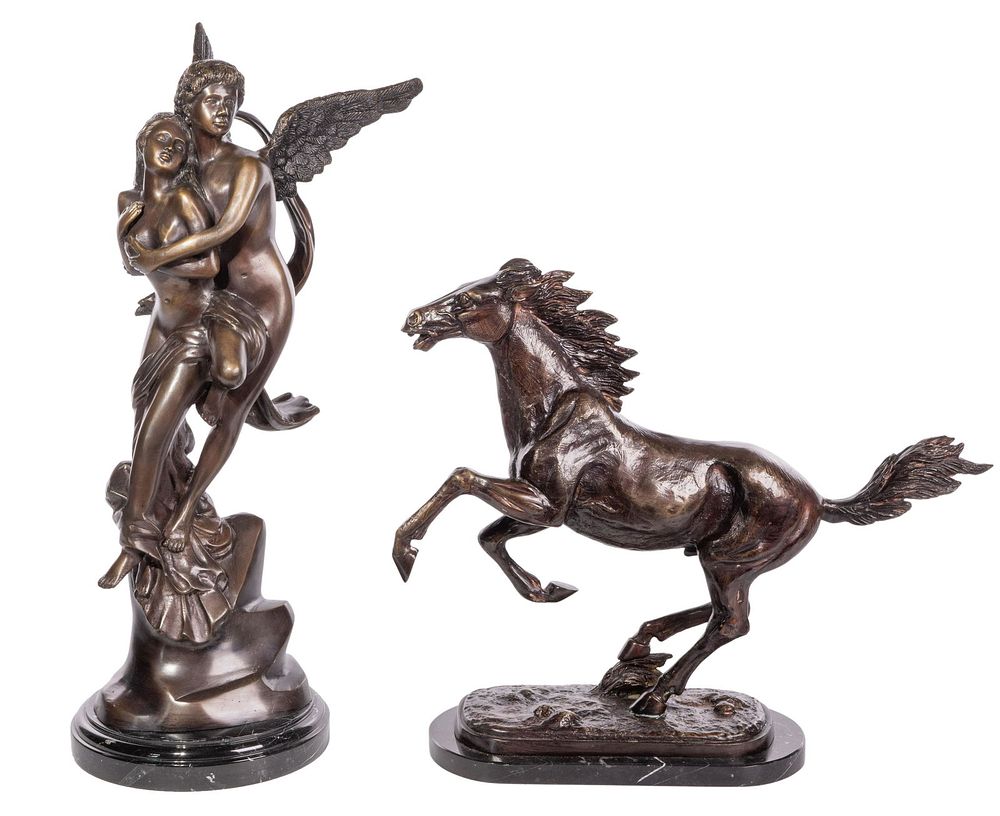 Lot 460: Patinated Metal Sculptures
