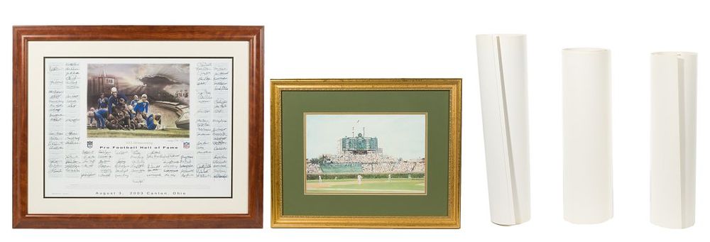 Lot 475: NFL Homecoming Pro Football Hall of Fame Signed Lithograph