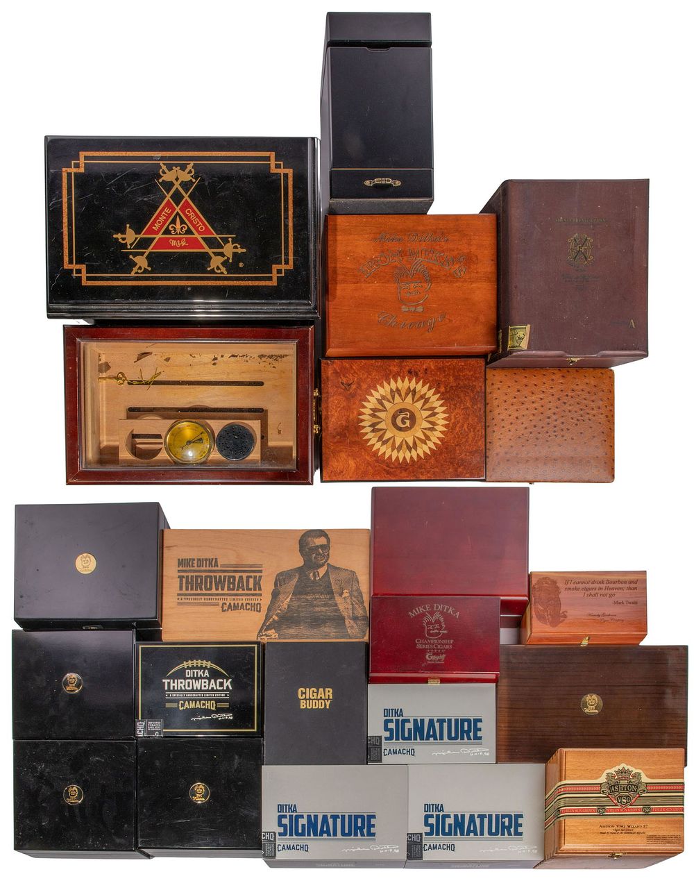 Lot 477: Humidor and Cigar Box Assortment