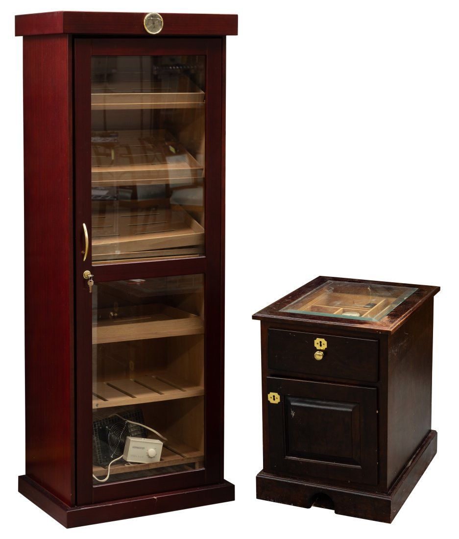 Lot 480: Mike Ditka's Cherry Stained Humidor