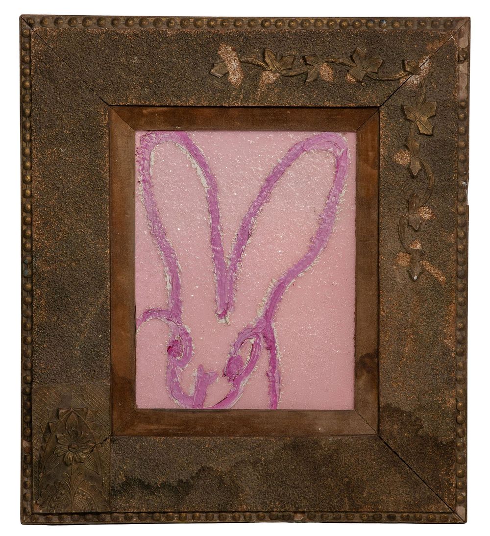 Lot 151: Hunt Slonem (American, b.1951) Oil and Diamond Dust on Board