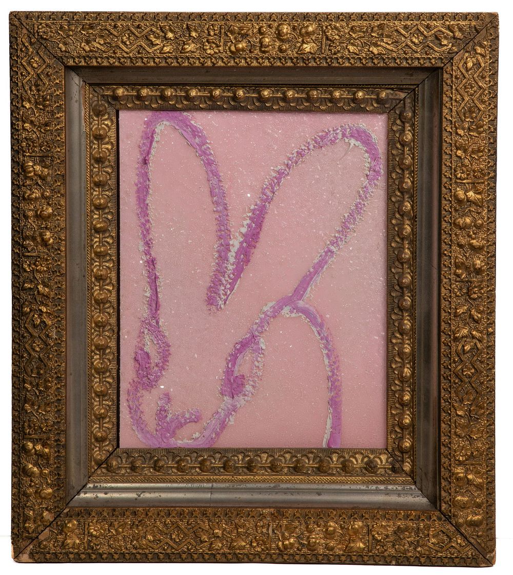 Lot 152: Hunt Slonem (American, b.1951) Oil and Diamond Dust on Board