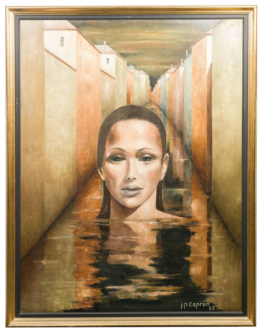 Lot 185: Jean-Pierre Capron (French, 1921-1997) 'Cite Pleine de Reves' Oil on Linen