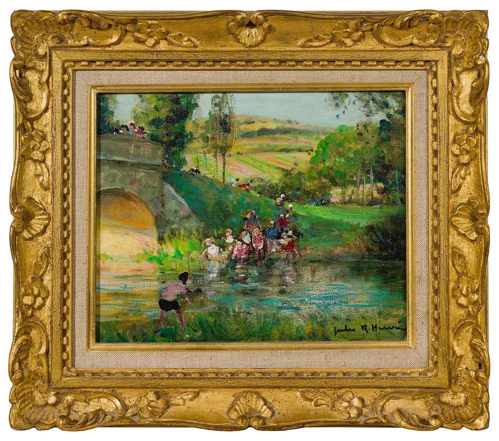 Lot 200: Jules R. Herve (French, 1887-1981) Oil on Linen
