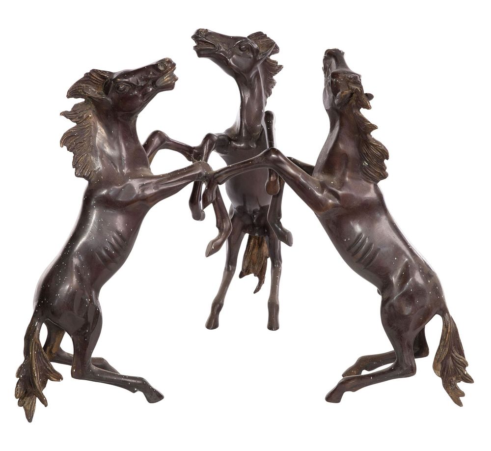Lot 214: Bronze Horse Table Base Sculpture