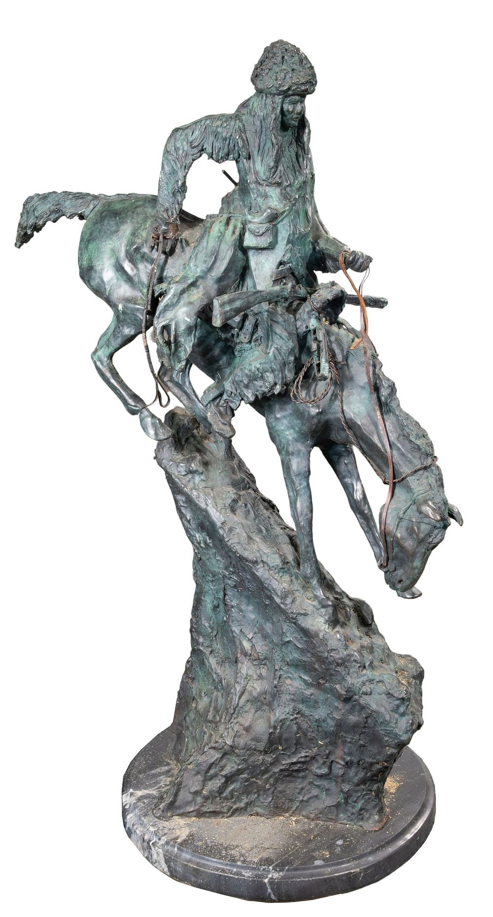 Lot 220: After Frederic Remington (American, 1861-1909) 'Mountain Man' Patinated Bronze Sculpture