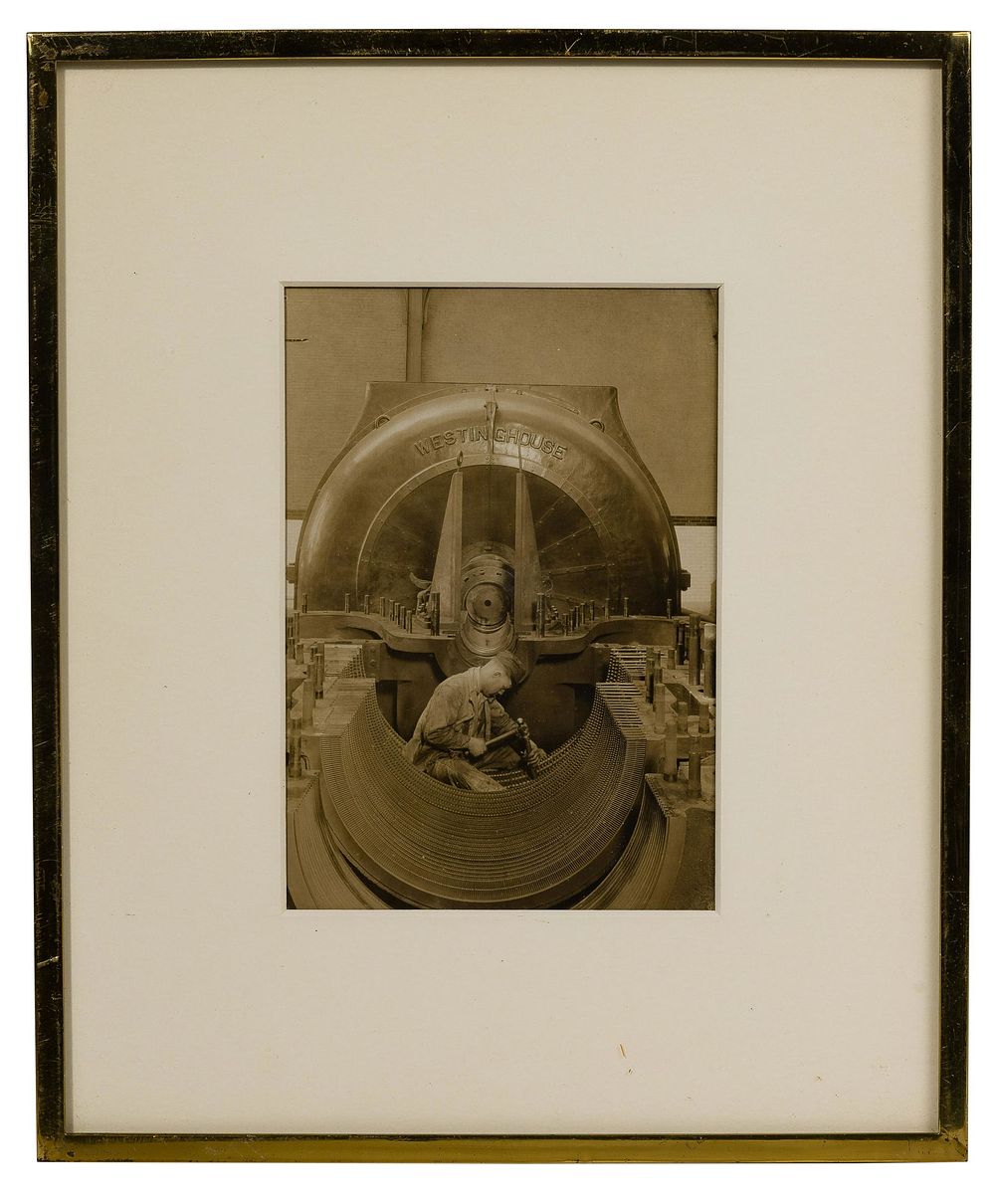 Lot 245: Lewis Hine (American, 1874-1940) 'Heart of Turbine' Photograph