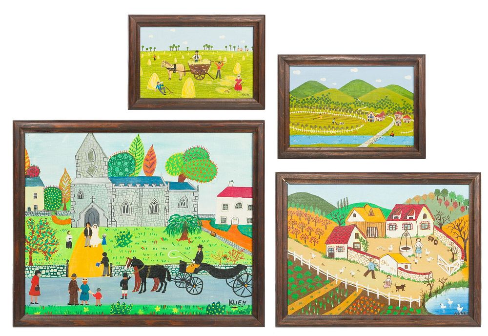 Lot 255: Folk Art Painting Assortment