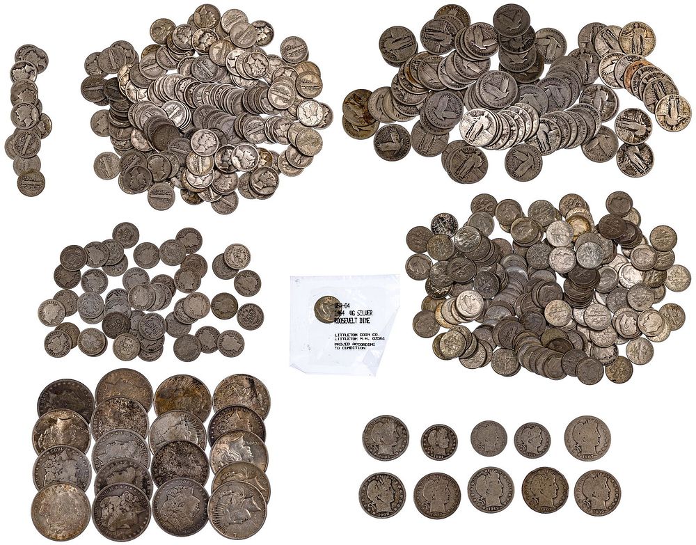 Lot 291: 10c, 25c and $1 Silver Assortment