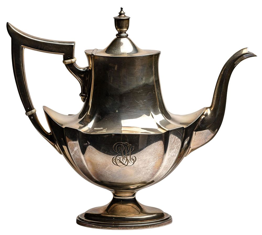 Lot 294: Gorham 'Plymouth' Sterling Silver Coffee Pot