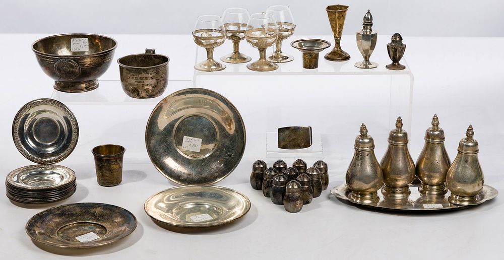 Lot 296: Sterling Silver Hollowware Assortment