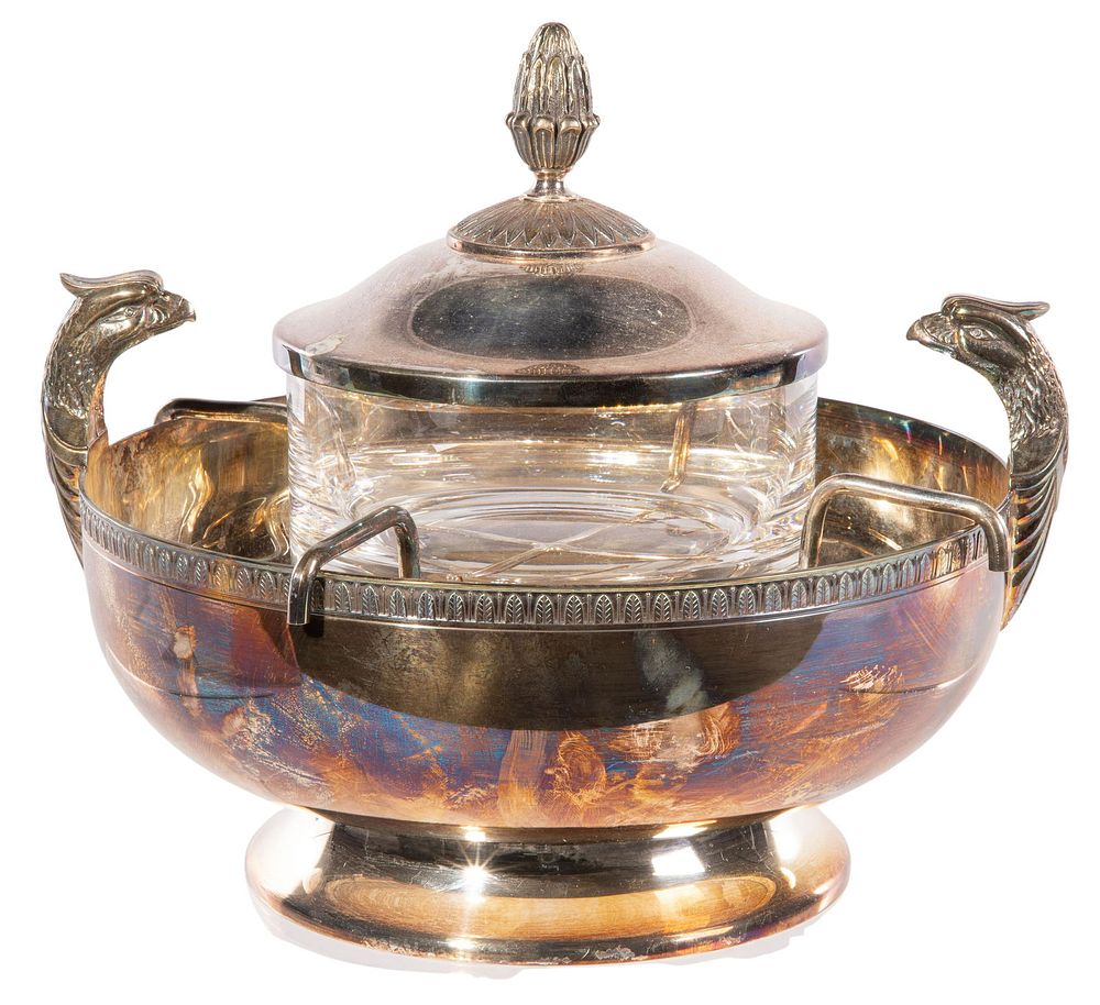 Lot 321: Christofle Silverplate Caviar Server