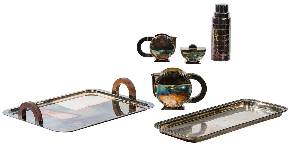 Lot 323: Christofle Silverplate Tea Service