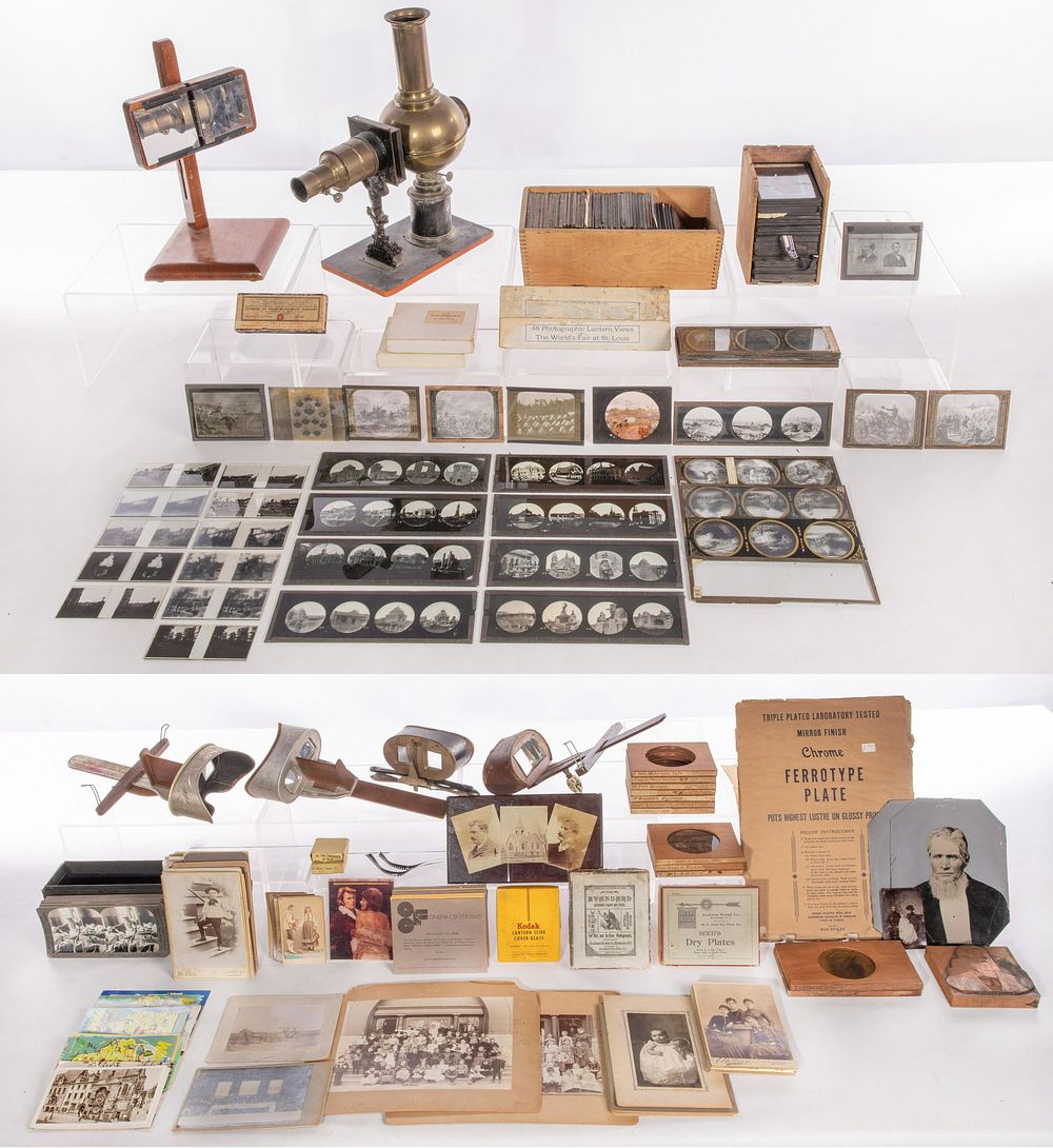 Lot 332: Magic Lantern and Stereoscopic Slide and Viewer Assortment