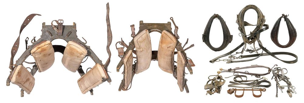 Lot 348: World War I Era Swiss Pack Saddles