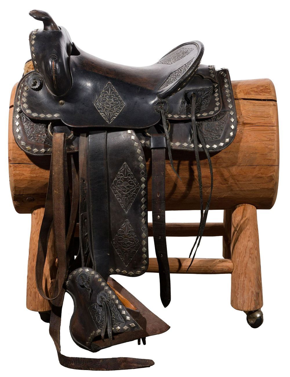 Lot 377: Black Leather Horse Parade Saddle