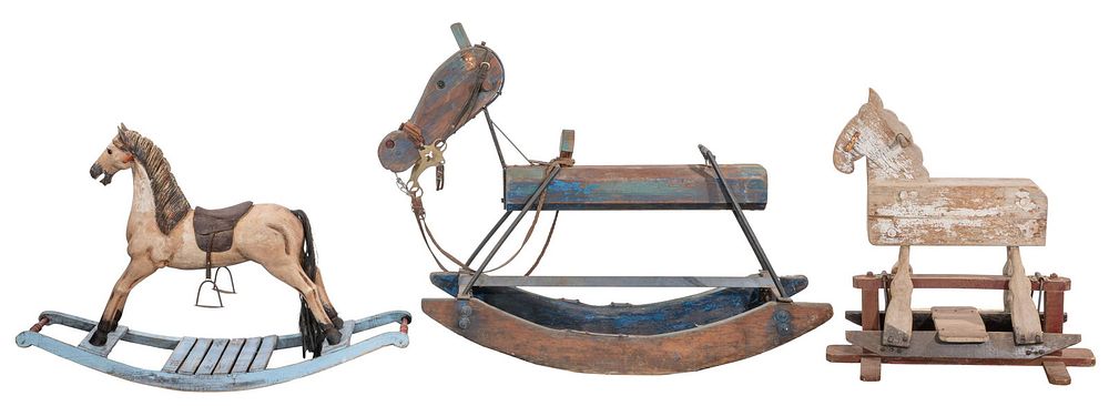 Lot 384: Wood Rocking Horse Assortment