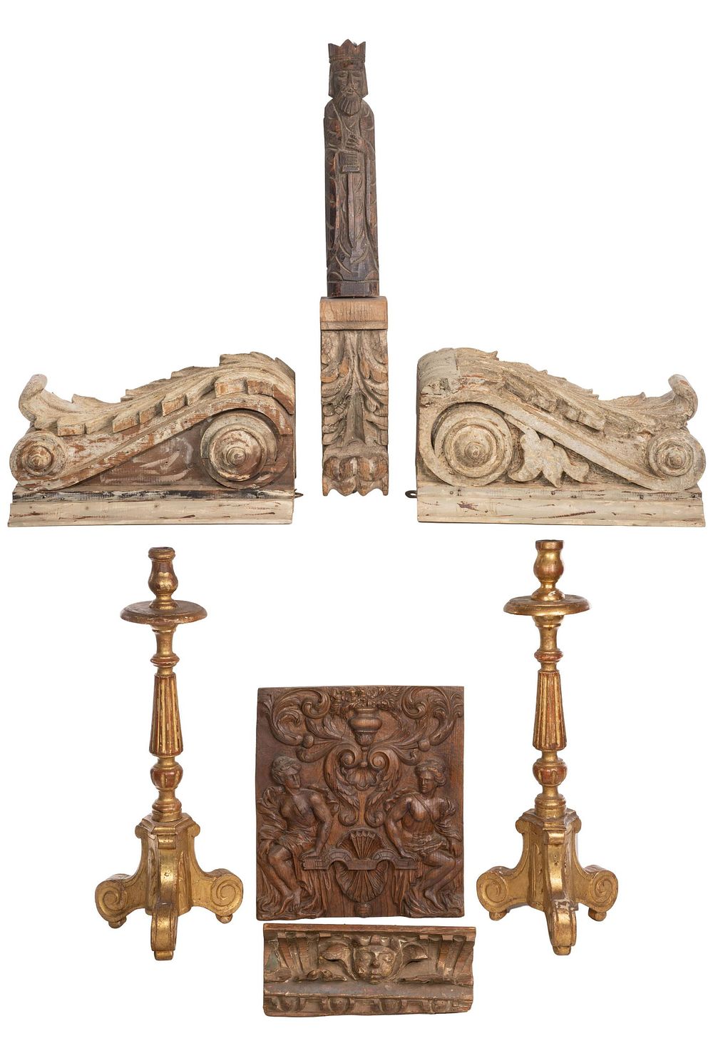 Lot 400: Carved Wood Object Assortment