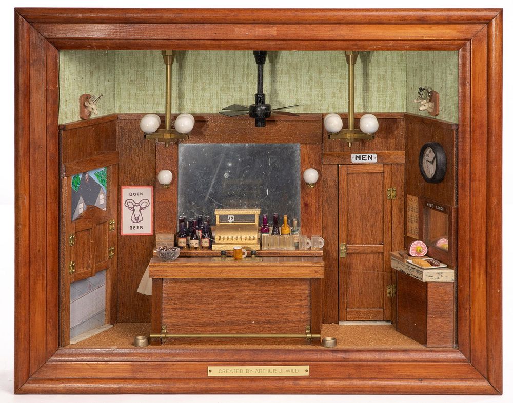 Lot 406: Miniature Tavern Shadowbox Diorama