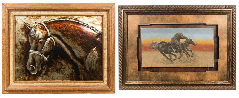 Lot 410: Decorative Horse Wall Hangings