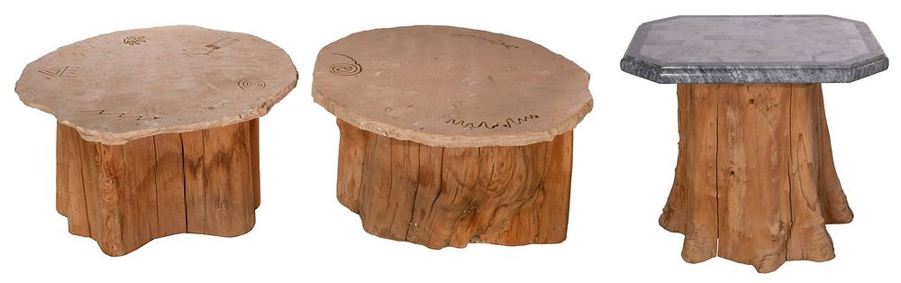 Lot 411: Red Rock Pictograph Top Tables